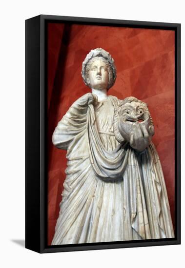 Statue of Thalia, Muse of Comedy-null-Framed Stretched Canvas