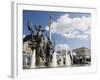 Statue of the Brothers and Sister Who Founded Kiev, Maidan Nezalezhnosti-Christian Kober-Framed Photographic Print