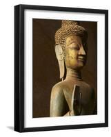 Statue of the Buddha, Haw Pha Kaeo, Vientiane, Laos, Indochina, Southeast Asia, Asia-null-Framed Photographic Print