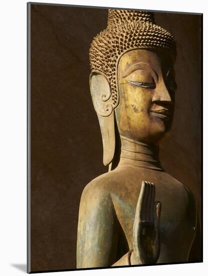 Statue of the Buddha, Haw Pha Kaeo, Vientiane, Laos, Indochina, Southeast Asia, Asia-null-Mounted Photographic Print