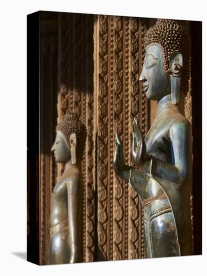 Statue of the Buddha, Haw Pha Kaeo, Vientiane, Laos, Indochina, Southeast Asia, Asia-null-Stretched Canvas