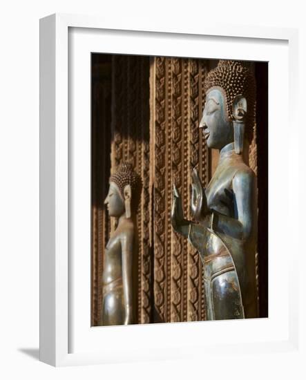 Statue of the Buddha, Haw Pha Kaeo, Vientiane, Laos, Indochina, Southeast Asia, Asia-null-Framed Photographic Print