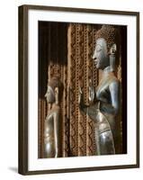 Statue of the Buddha, Haw Pha Kaeo, Vientiane, Laos, Indochina, Southeast Asia, Asia-null-Framed Photographic Print