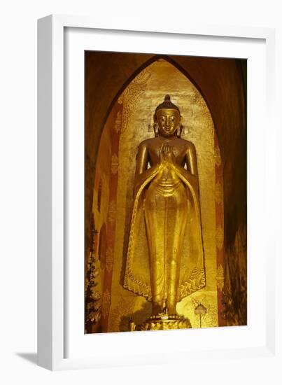 Statue of the Buddha, Patho Ananda Temple, Bagan (Pagan), Myanmar (Burma), Asia-Tuul-Framed Photographic Print