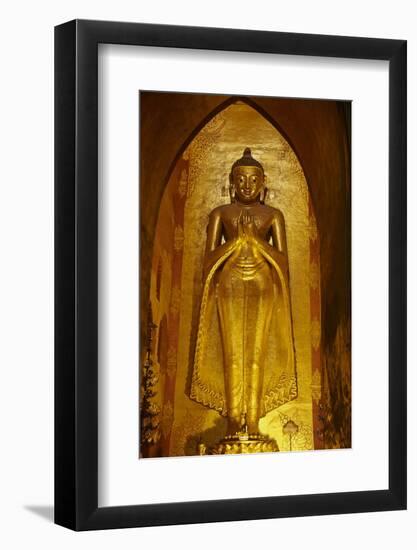 Statue of the Buddha, Patho Ananda Temple, Bagan (Pagan), Myanmar (Burma), Asia-Tuul-Framed Photographic Print