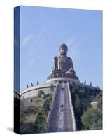 Statue of the Buddha, the Largest in Asia, Po Lin Monastery, Lantau Island, Hong Kong, China, Asia-Adina Tovy-Stretched Canvas