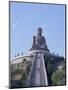 Statue of the Buddha, the Largest in Asia, Po Lin Monastery, Lantau Island, Hong Kong, China, Asia-Adina Tovy-Mounted Photographic Print
