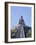 Statue of the Buddha, the Largest in Asia, Po Lin Monastery, Lantau Island, Hong Kong, China, Asia-Adina Tovy-Framed Photographic Print