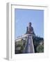 Statue of the Buddha, the Largest in Asia, Po Lin Monastery, Lantau Island, Hong Kong, China, Asia-Adina Tovy-Framed Photographic Print