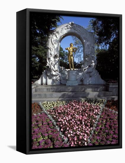 Statue of the Composer Johann Strauss on the Strauss Memorial, Vienna-Richard Nebesky-Framed Stretched Canvas