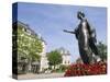 Statue of the Duchess of Luxembourg, Old Town, Luxembourg City, Grand Duchy of Luxembourg, Europe-Christian Kober-Stretched Canvas