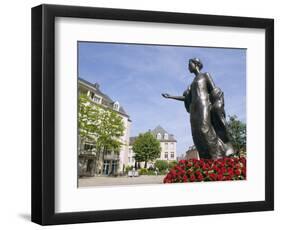 Statue of the Duchess of Luxembourg, Old Town, Luxembourg City, Grand Duchy of Luxembourg, Europe-Christian Kober-Framed Photographic Print