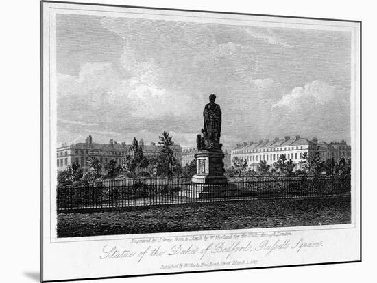 Statue of the Duke of Bedford, Russell Square, Bloomsbury, London, 1817-J Greig-Mounted Giclee Print