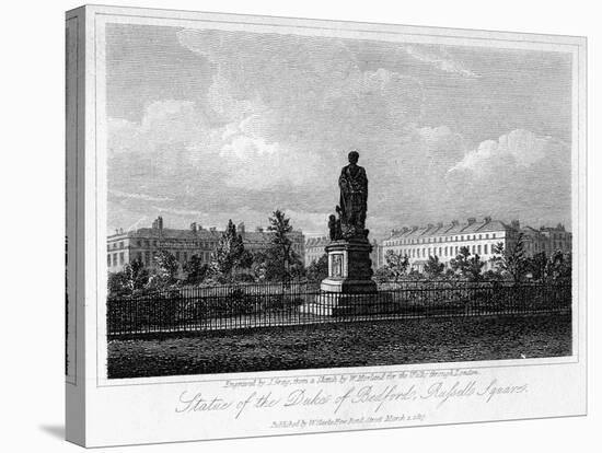 Statue of the Duke of Bedford, Russell Square, Bloomsbury, London, 1817-J Greig-Stretched Canvas