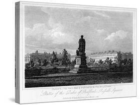Statue of the Duke of Bedford, Russell Square, Bloomsbury, London, 1817-J Greig-Stretched Canvas