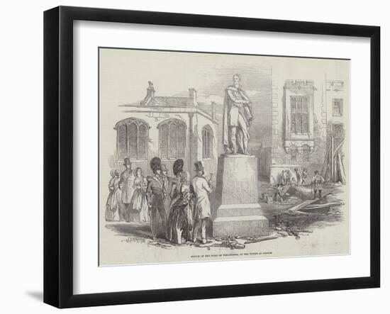 Statue of the Duke of Wellington, at the Tower of London-null-Framed Giclee Print