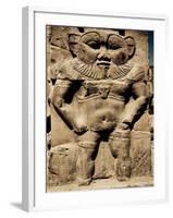 Statue of the Egyptian God Bes-Clive Nolan-Framed Photographic Print