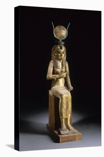 Statue of the Goddess Isis Suckling the Child Horus-null-Stretched Canvas