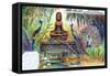 Statue of the Goddess Uma at a Shrine in Vietnam-null-Framed Stretched Canvas
