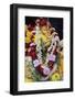 Statue of the Hindu God Ganesh with Garlands, Paris, France, Europe-Godong-Framed Photographic Print