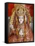 Statue of the Hindu Goddess Annapurna (Parvati) Giving Food, Lakshman Temple, Rishikesh, Uttarakhan-Godong-Framed Stretched Canvas