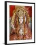 Statue of the Hindu Goddess Annapurna (Parvati) Giving Food, Lakshman Temple, Rishikesh, Uttarakhan-Godong-Framed Photographic Print