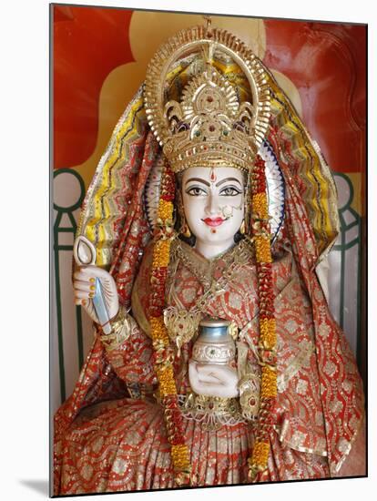 Statue of the Hindu Goddess Annapurna (Parvati) Giving Food, Lakshman Temple, Rishikesh, Uttarakhan-Godong-Mounted Photographic Print