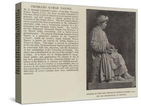 Statue of the Honourable Prussano Komar Tagore, Csi, for the Senate-House at Calcutta-null-Stretched Canvas