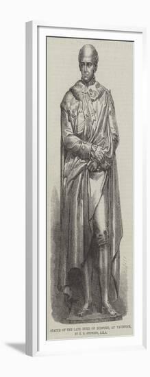 Statue of the Late Duke of Bedford, at Tavistock-null-Framed Giclee Print