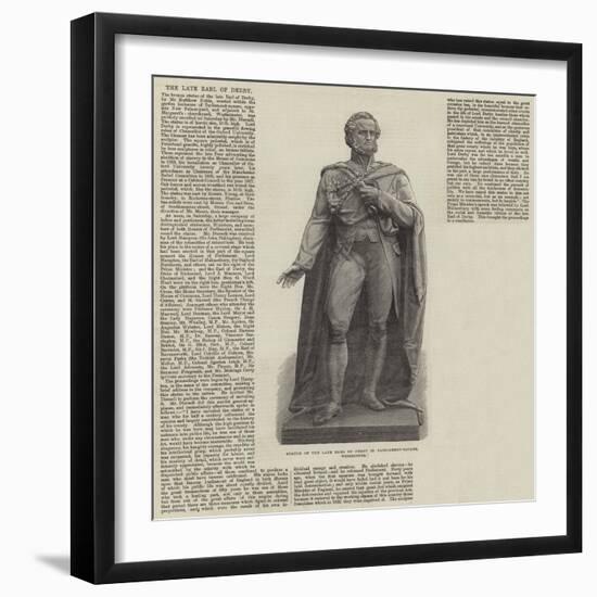 Statue of the Late Earl of Derby in Parliament-Square, Westminster-null-Framed Giclee Print