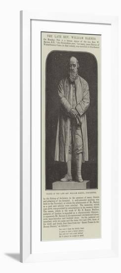 Statue of the Late Reverend William Barnes, Dorchester-null-Framed Giclee Print