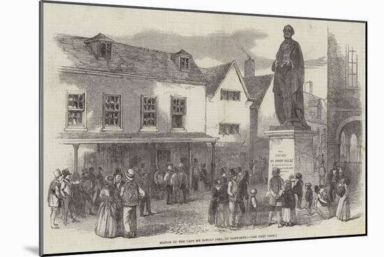 Statue of the Late Sir Robert Peel, at Tamworth-null-Mounted Giclee Print