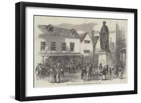 Statue of the Late Sir Robert Peel, at Tamworth-null-Framed Premium Giclee Print