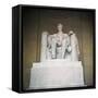 Statue of the Lincoln Memorial-null-Framed Stretched Canvas