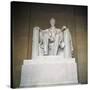 Statue of the Lincoln Memorial-null-Stretched Canvas