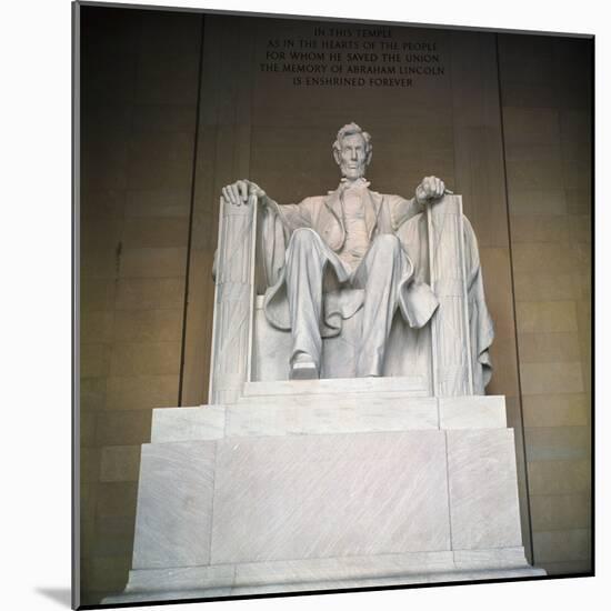 Statue of the Lincoln Memorial-null-Mounted Photographic Print