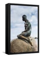 Statue of the Little Mermaid, Copenhagen, Denmark, Scandinavia, Europe-Michael Runkel-Framed Stretched Canvas