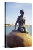 Statue of the Little Mermaid in Copenhagen, Denmark, Scandinavia, Europe-Simon Montgomery-Stretched Canvas