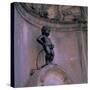 Statue of the Manneken Pis, Brussels (Bruxelles), Belgium, Europe-Roy Rainford-Stretched Canvas