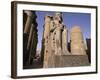 Statue of the Pharaoh Ramses II, Luxor Temple, Thebes, Unesco World Heritage Site, Egypt-Nico Tondini-Framed Photographic Print