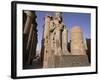 Statue of the Pharaoh Ramses II, Luxor Temple, Thebes, Unesco World Heritage Site, Egypt-Nico Tondini-Framed Photographic Print