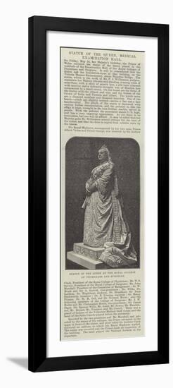 Statue of the Queen at the Royal College of Physicians and Surgeons-null-Framed Premium Giclee Print