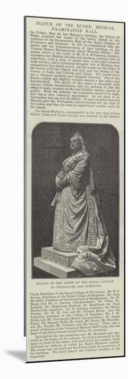 Statue of the Queen at the Royal College of Physicians and Surgeons-null-Mounted Giclee Print
