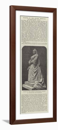 Statue of the Queen at the Royal College of Physicians and Surgeons-null-Framed Giclee Print