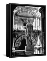 Statue of the Roman God Mars Standing Inside the Doge's Palace-John Phillips-Framed Stretched Canvas