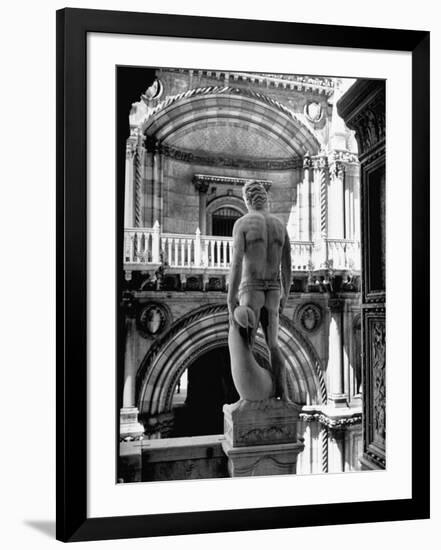 Statue of the Roman God Mars Standing Inside the Doge's Palace-John Phillips-Framed Photographic Print