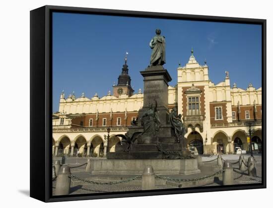 Statue of the Romantic Poet Mickiewicz, Unesco World Heritage Site, Poland-Robert Harding-Framed Stretched Canvas