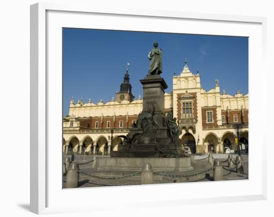 Statue of the Romantic Poet Mickiewicz, Unesco World Heritage Site, Poland-Robert Harding-Framed Photographic Print