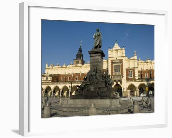 Statue of the Romantic Poet Mickiewicz, Unesco World Heritage Site, Poland-Robert Harding-Framed Photographic Print