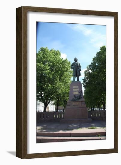 Statue of the Russian Composer Mikhail Glinka, St Petersburg, Russia, 2011-Sheldon Marshall-Framed Photographic Print